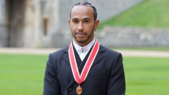 Formula One driver Lewis Hamilton knighted by Prince Charles