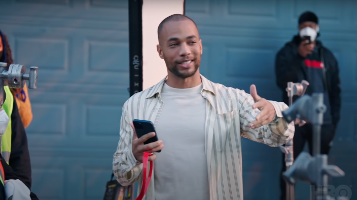 Kendrick Sampson on set of Insecure