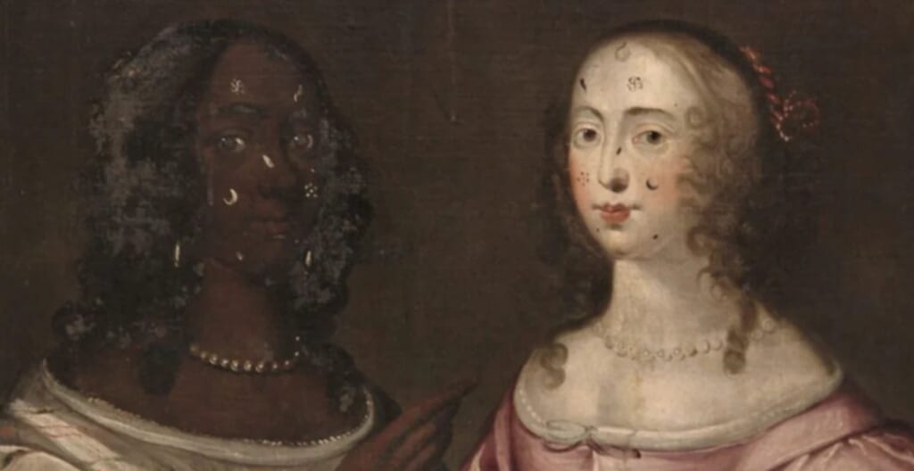 Allegorical Painting of Two Ladies, English School UK thegrio.com