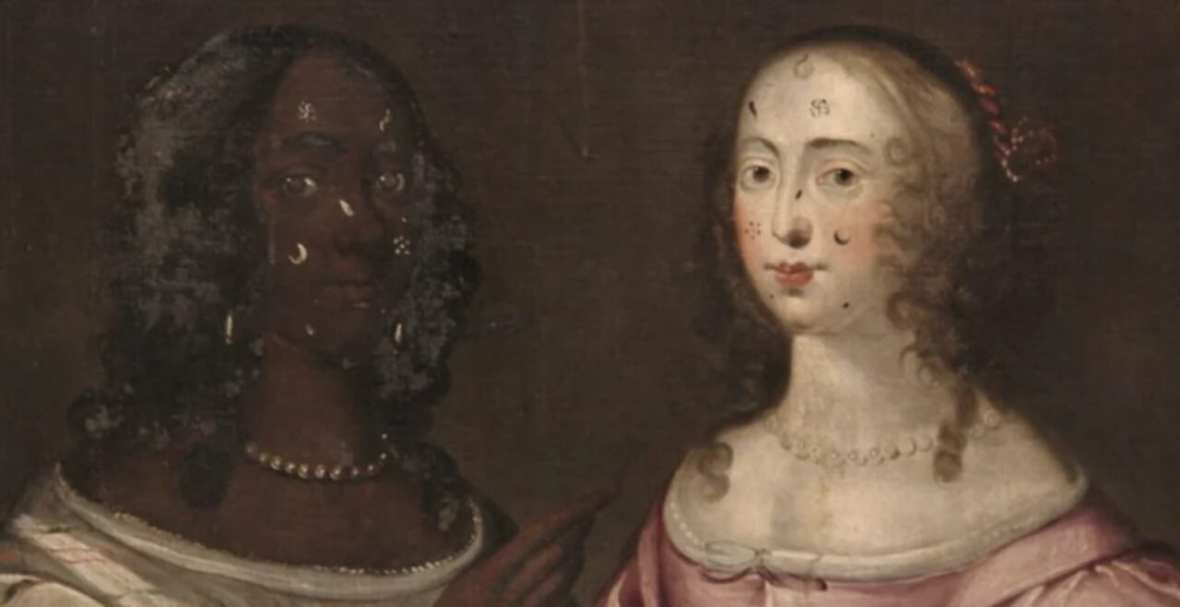 Allegorical Painting of Two Ladies, English School UK thegrio.com