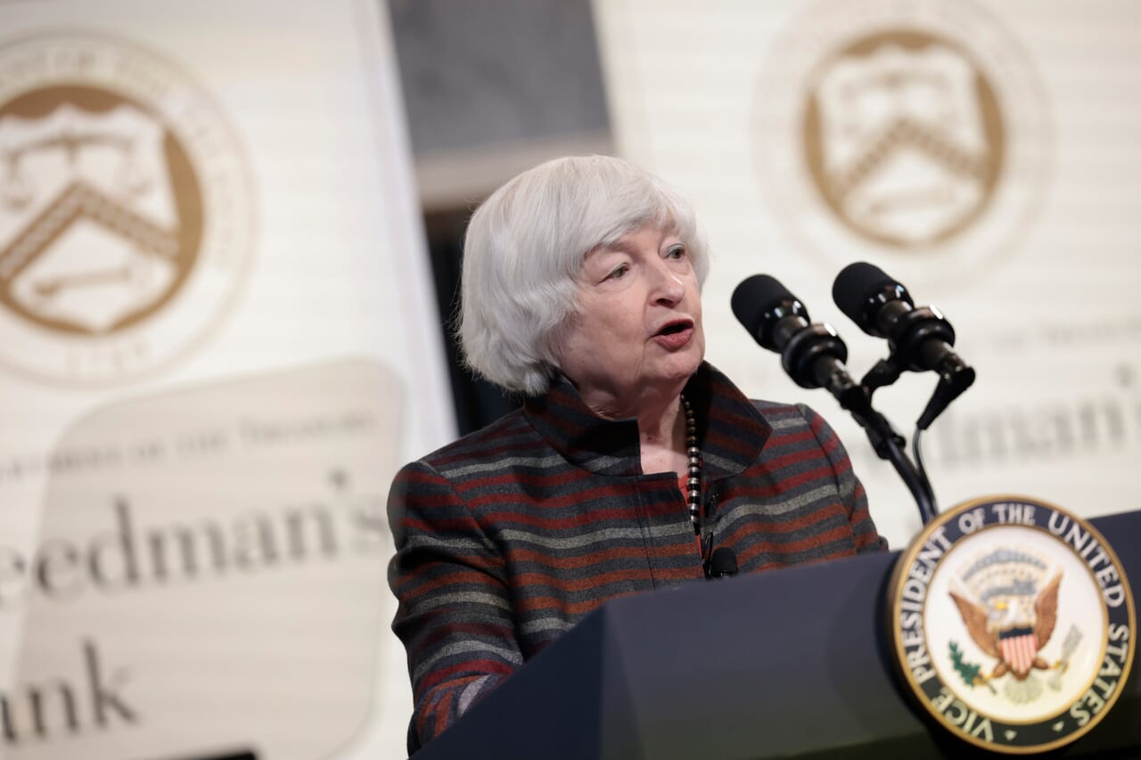 VP Harris And Sec. Yellen Hold Freedman Bank Forum