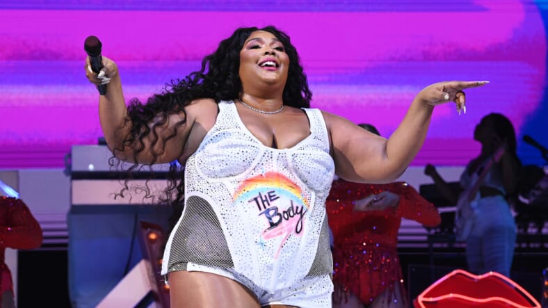 Lizzo Performs Live From Miami Beach At The Platinum Studio For American Express UNSTAGED Final 2021 Performance