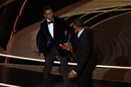 Will Smith slaps Chris Rock on Oscars stage after joke about Jada Pinkett Smith