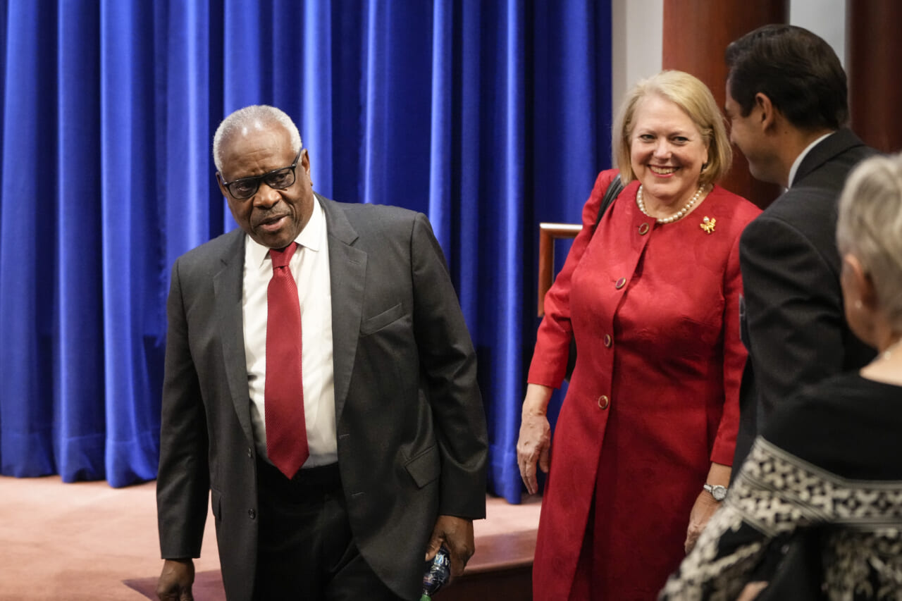 Associate Supreme Court Justice Clarence Thomas and his wife, conservative activist Virginia Thomas