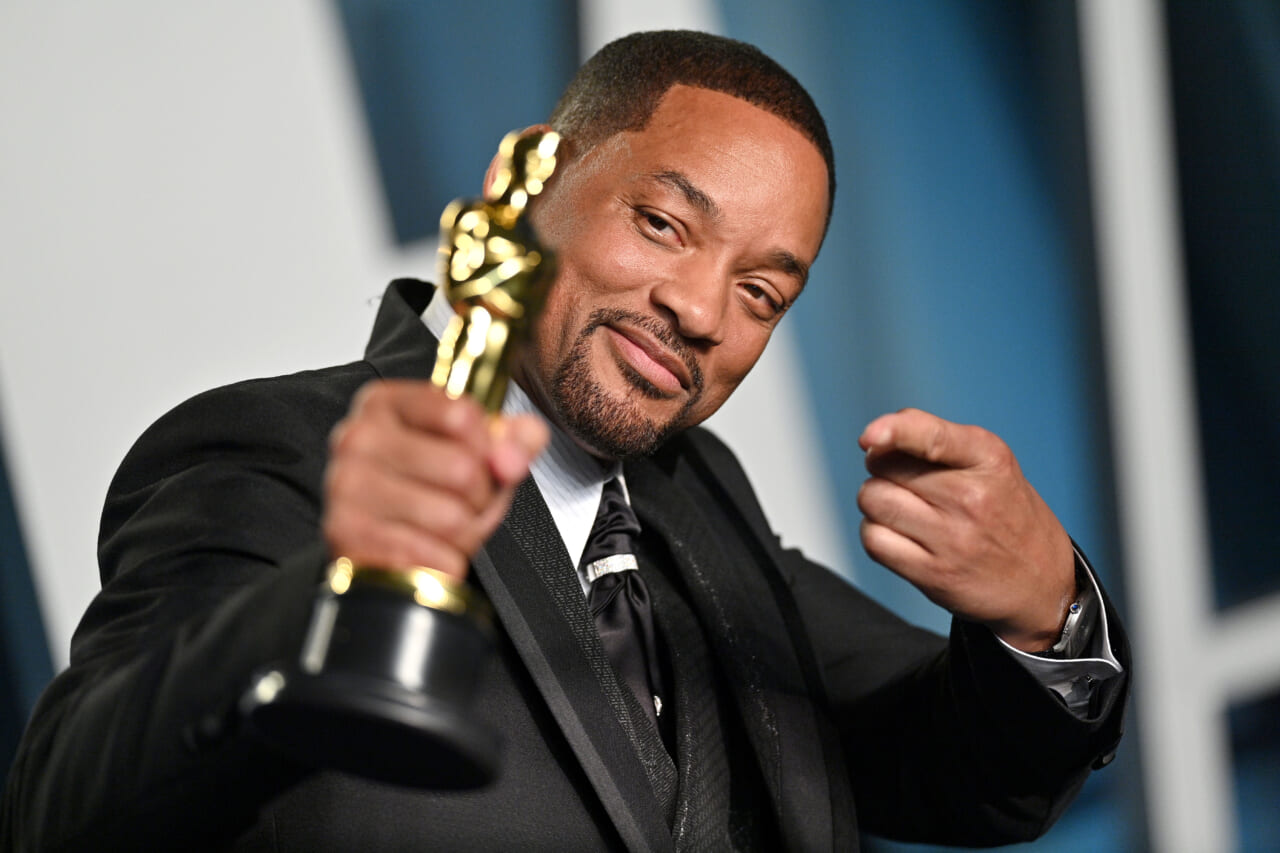 Actor Will Smith with his Oscar