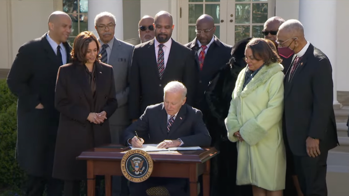 President Biden signs Emmett Till Antilynching Act