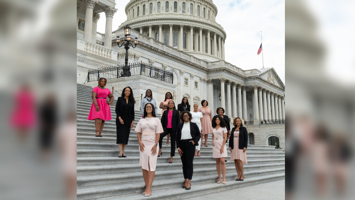 Black women Capitol Hill staffers at the U.S. Capitol