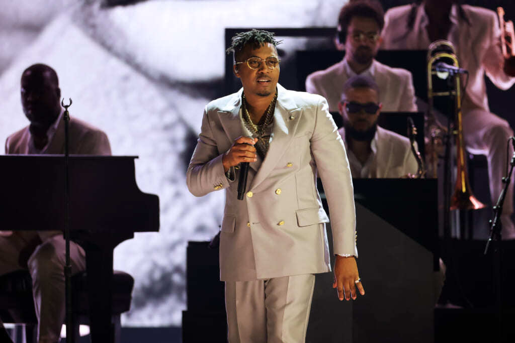Nas performs onstage during the 64th Annual GRAMMY Awards theGrio.com