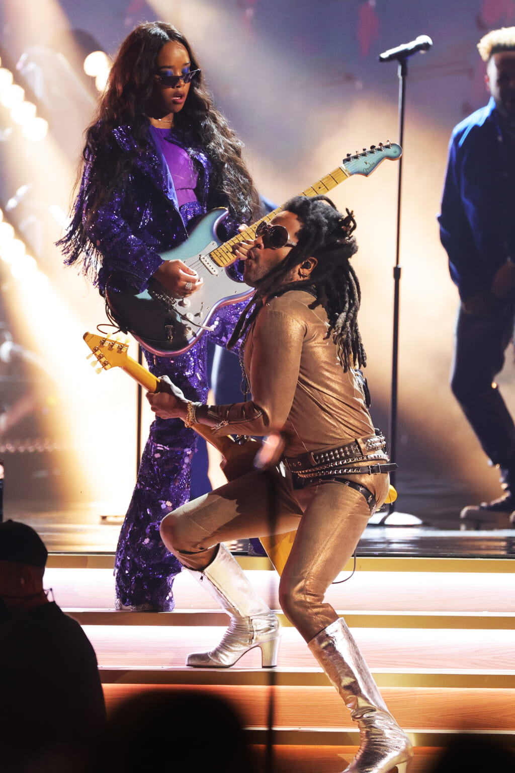H.E.R. and Lenny Kravitz perform at the 64th Annual GRAMMY Awards - Telecast