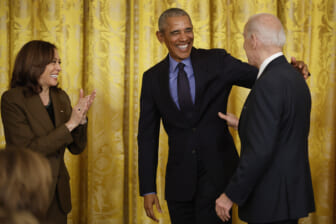 Obama’s White House return met with jokes, laughs as Biden announces new actions on health care