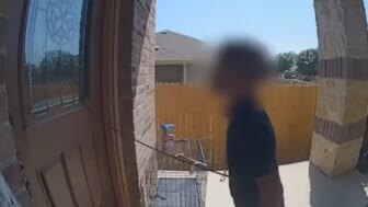 Texas boy, 9, thrashes Black female classmate’s door with a whip, doorbell camera shows 