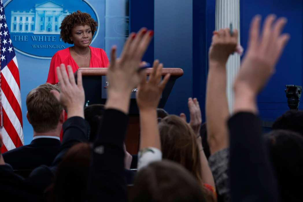 New Press Secretary Karine Jean-Pierre Holds First White House Media Briefing