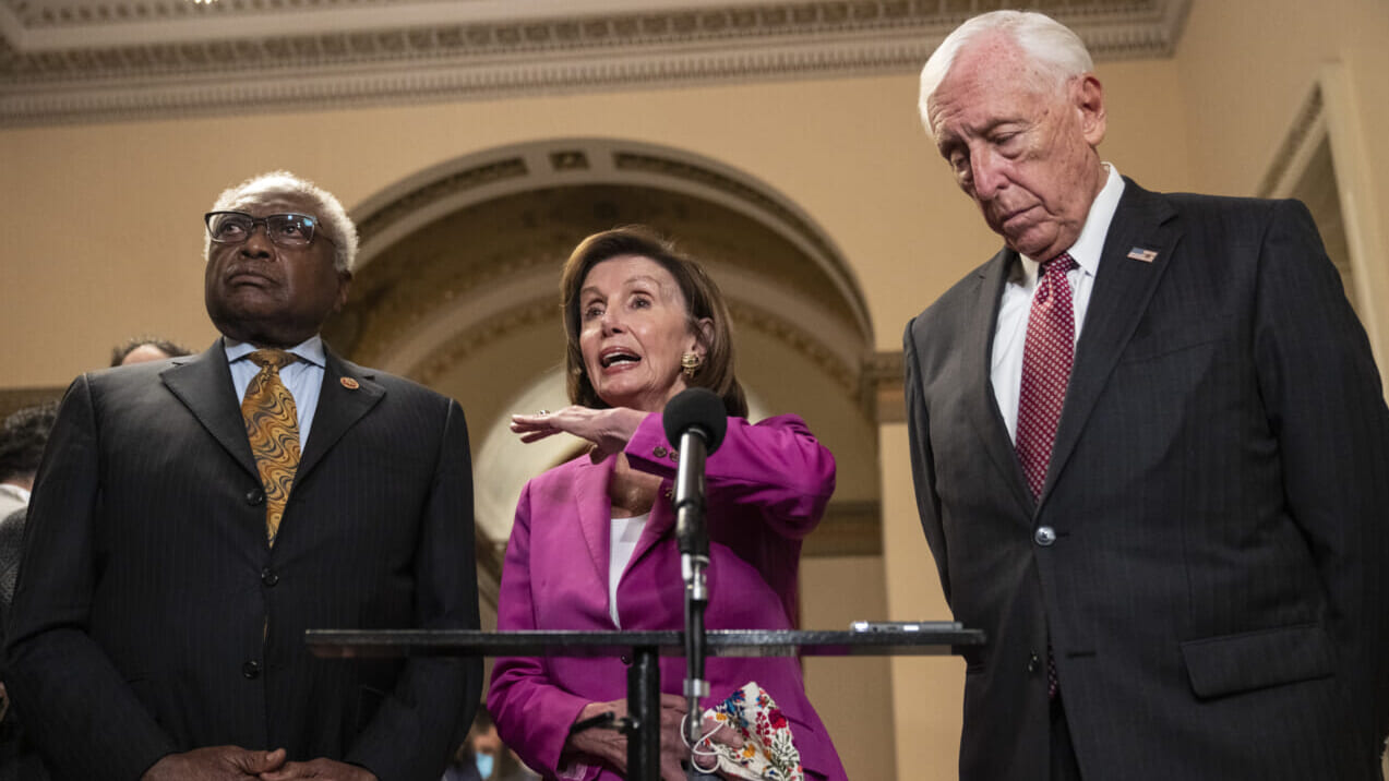 House Majority Whip Rep. James Clyburn, Speaker of the House Nancy Pelosi and House Majority Leader Rep. Steny Hoyer