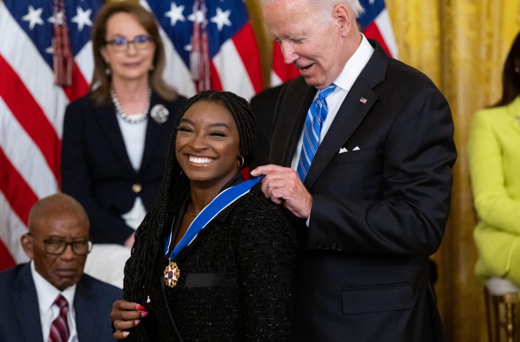 Simone Biles, Simone Biles height, Joe Biden presents Simone Biles Presidential Medal of Freedom