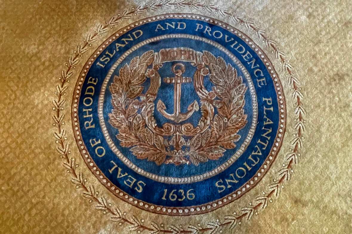 The state seal of Rhode Island