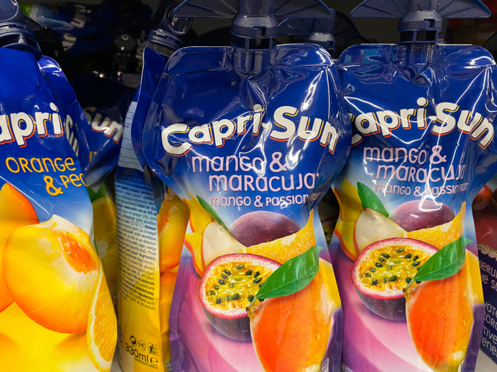 Capri sun fruit juice bags