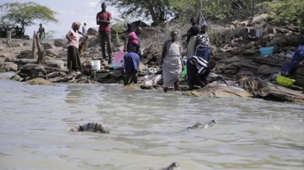 Rising lake in Kenya places crocs, hippos close to residents, threatening their lives, houses and jobs