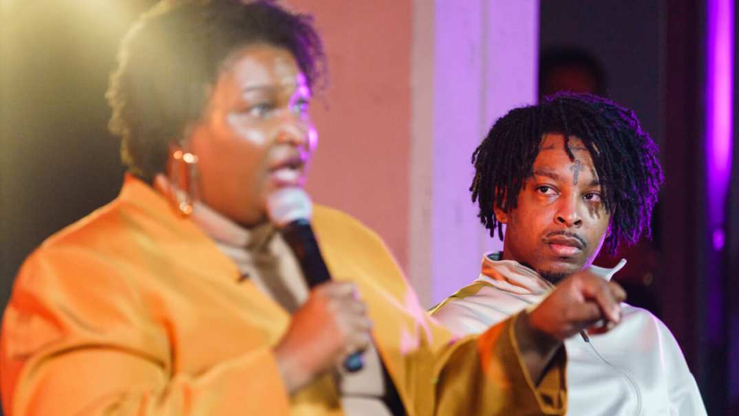 Stacey Abrams and 21 Savage