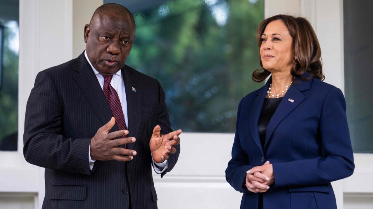 Vice President Harris hosts South African president, plays key role in