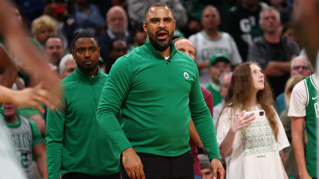 Head coach Ime Udoka of the Boston Celtics