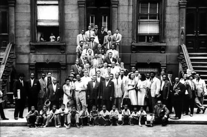 Artists recreate 1958 photograph of Harlem jazz musicians