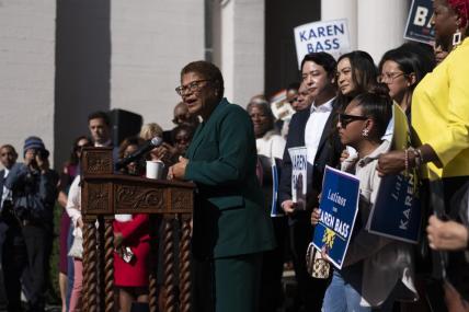 In ailing LA, Mayor-elect Karen Bass promises unity, change