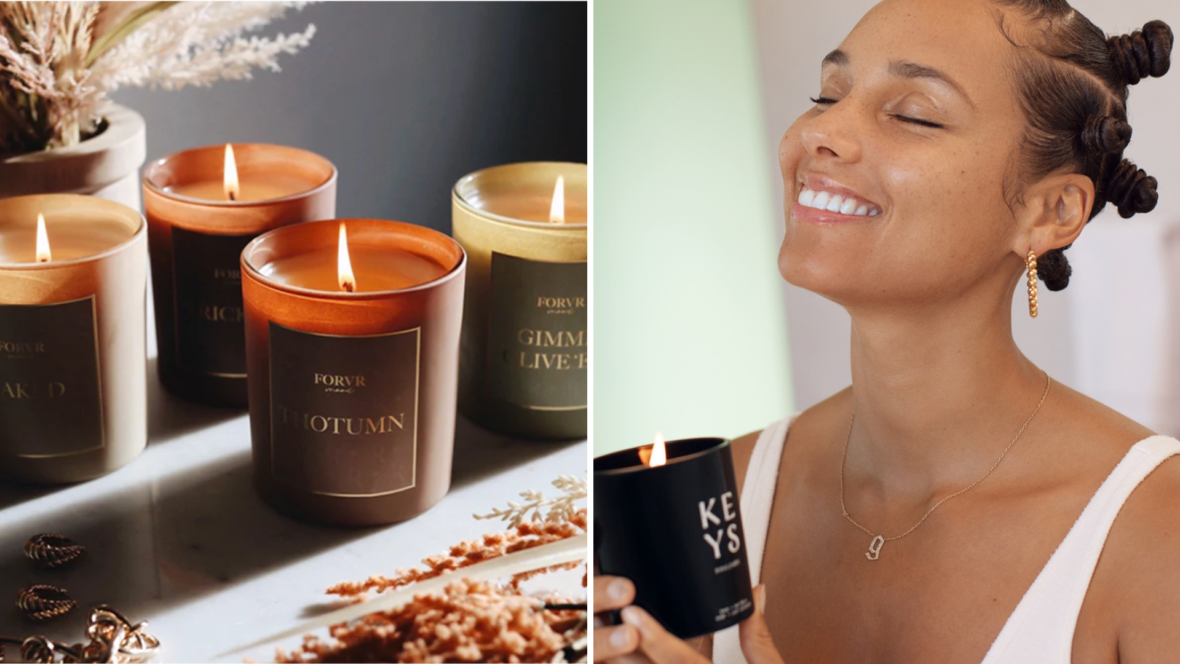 Black-owned candle brands Alicia Keys KEYS Soulcare Jackie Aina FORVR Mood theGrio.com