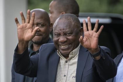 South Africa’s ruling party stands by leader despite scandal
