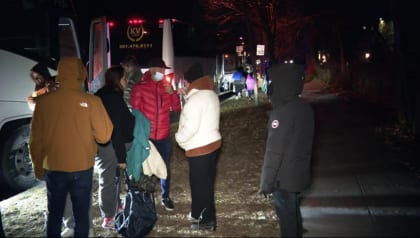 Migrants dropped off buses near VP Harris home on frigid Christmas Eve