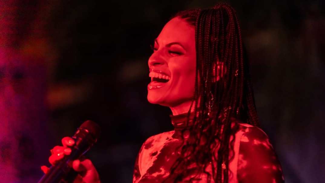 Singer Goapele performs onstage