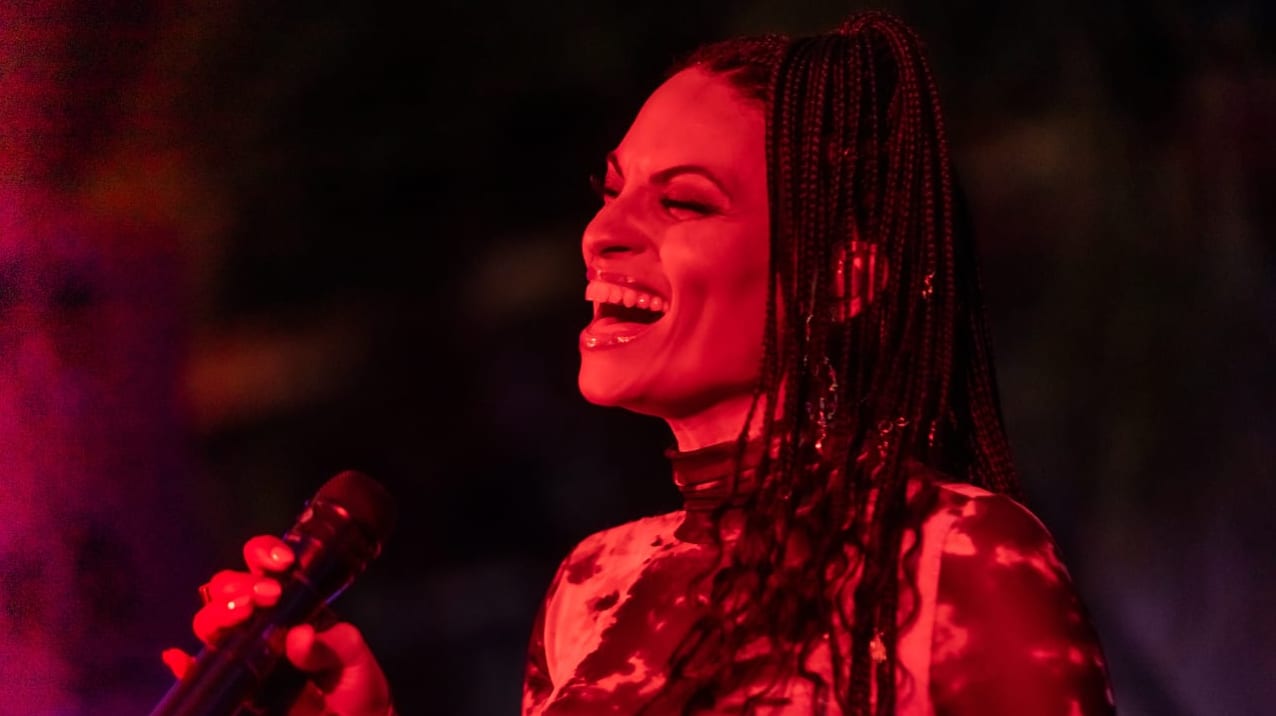 Singer Goapele performs onstage