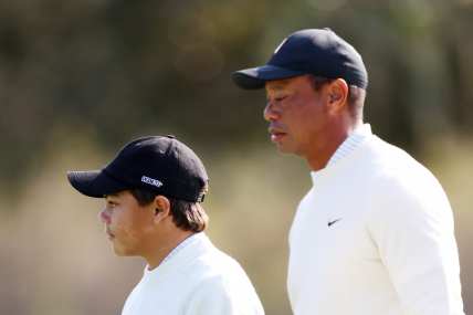 Tiger Woods, son limp in a tournament they wouldn’t dare miss