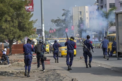 Tear gas fired at Congo protesters opposing foreign troops