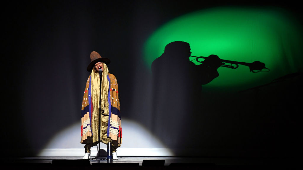 Singer Erykah Badu performs onstage