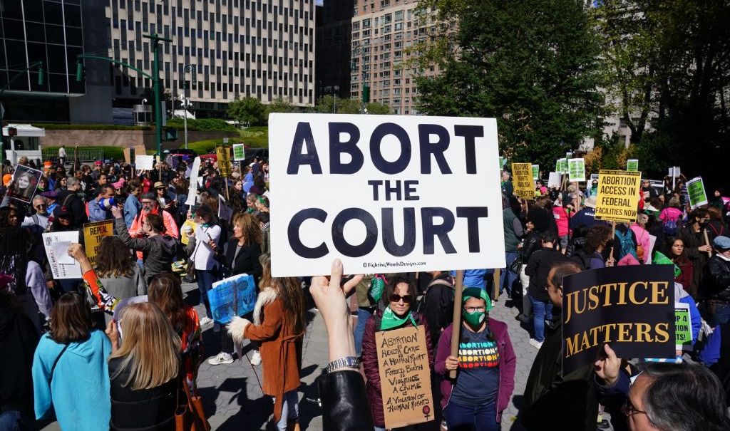 New York City protest following U.S. Supreme Court ruling to overturn Roe v. Wade, theGrio.com