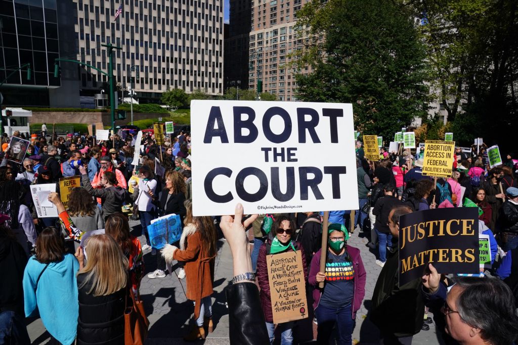 New York City protest following U.S. Supreme Court ruling to overturn Roe v. Wade, theGrio.com