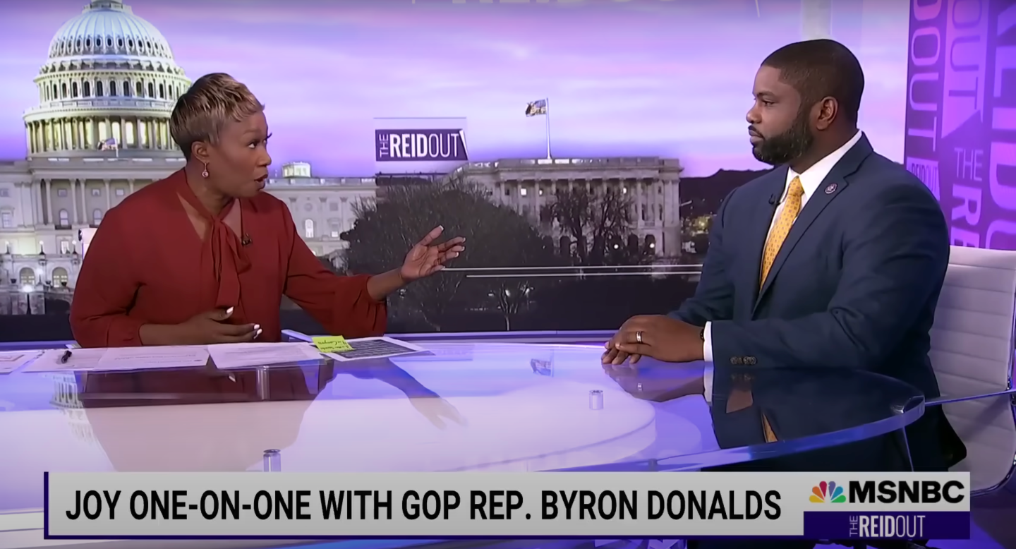 Joy Reid speaks to Rep. Byron Donalds