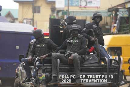 Nigeria police deploy for security before presidential vote
