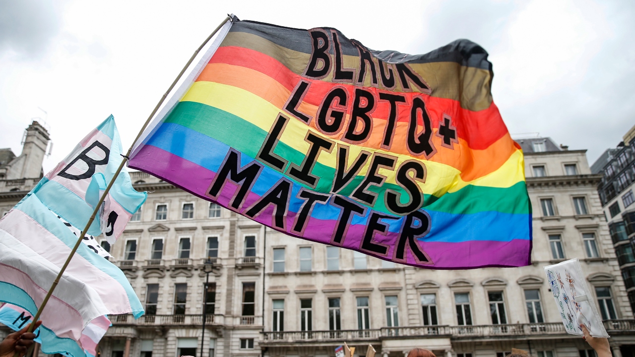 A Black LGBTQ+ Lives Matter flag