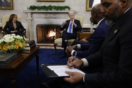 Biden and Harris meet with Congressional Black Caucus to discuss police reform
