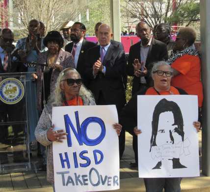 Opponents slam Texas’ takeover of Houston schools, a district with mostly Black and Brown students