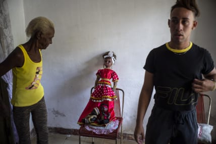 Santeria, fusion of African religions and Catholicism, remains strong in Cuba