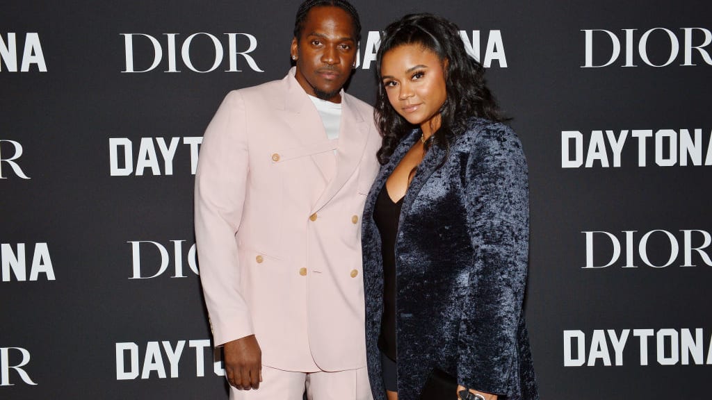 Pusha T's wife backlash, Virginia Williams backlash, Pusha T, Virginia Williams, Virginia Williams style, famous wives, music industry, natural beauty, cosmetic surgery, Black beauty, style theGrio.com