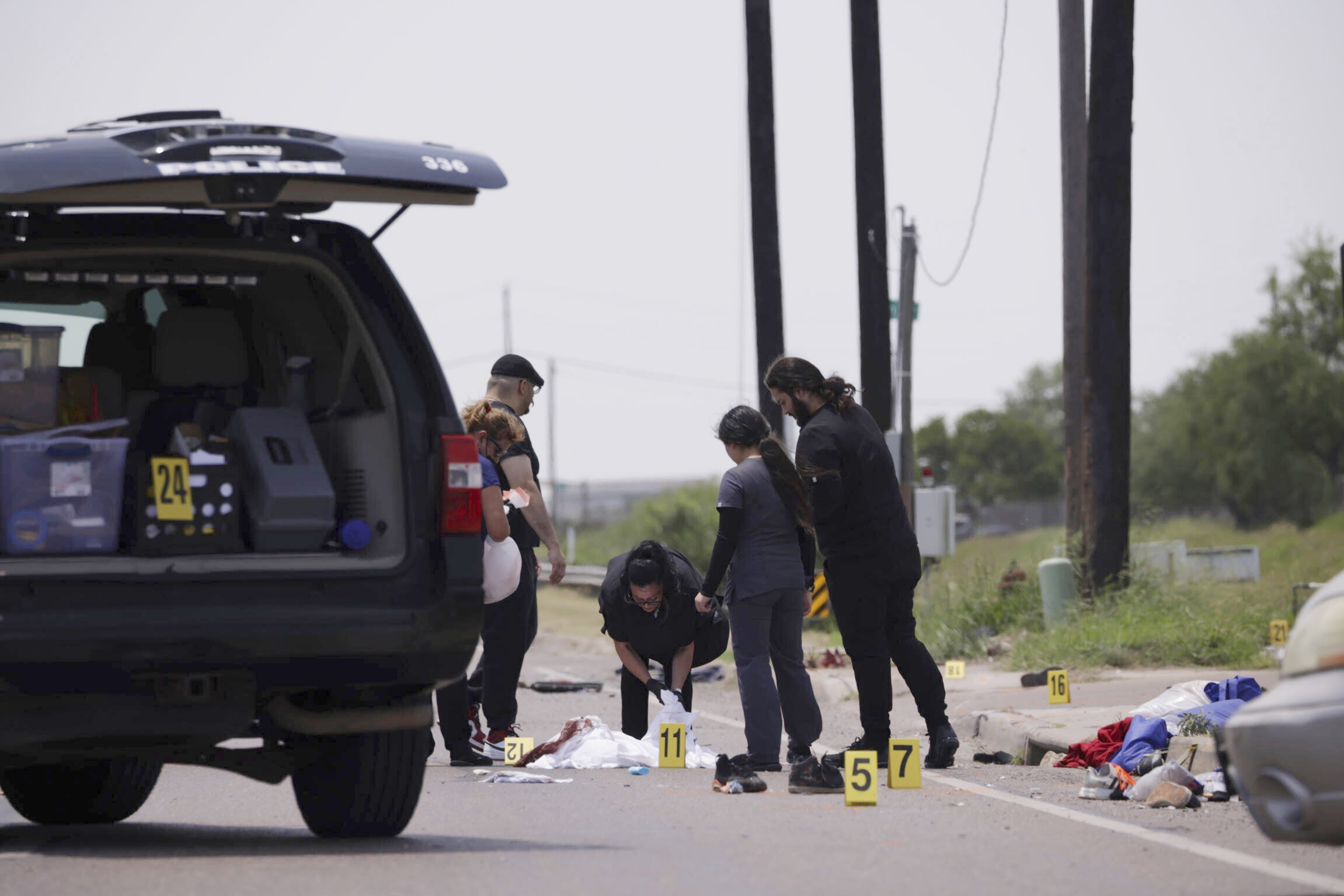 SUV driver hits crowd at Texas bus stop near border; 7 dead