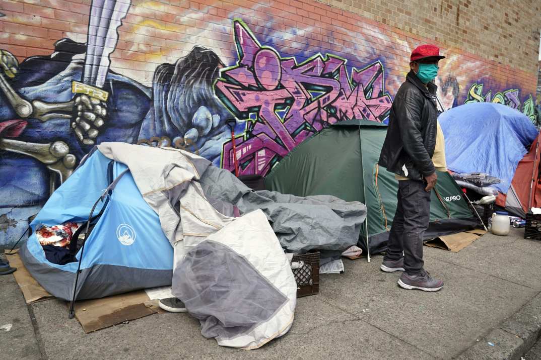 Homeless encampment, theGrio.com