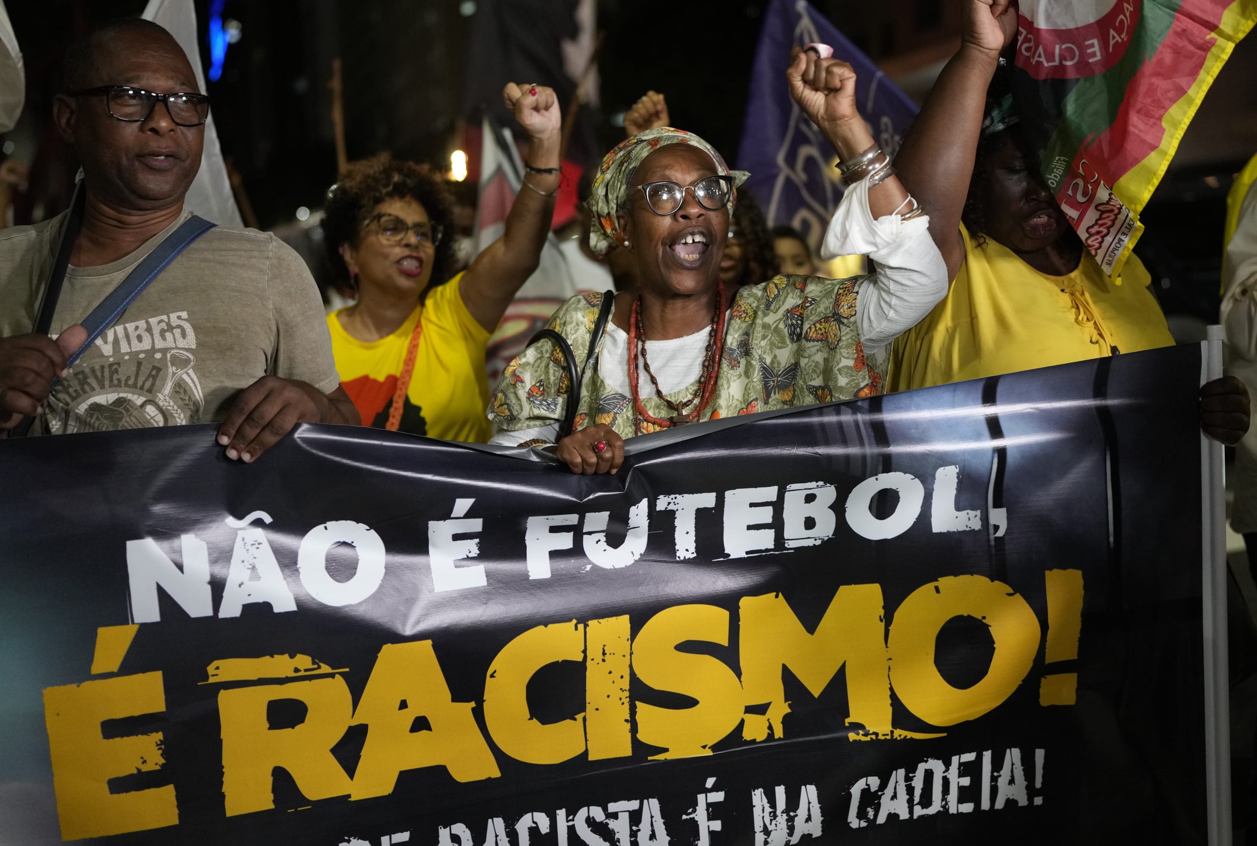 Disgusted by racism targeting soccer’s Vinícius, his Brazilian hometown rallies to defend him