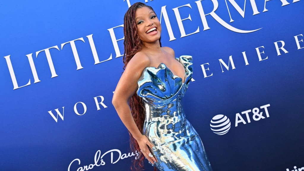 Halle Bailey, Disney's "The Little Mermaid" premiere, red carpet, red carpet style, Black Hollywood, Black celebrities, Black style, Black fashion, theGrio.com