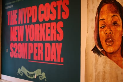 Art exhibit shows the daily cost of police in New York City