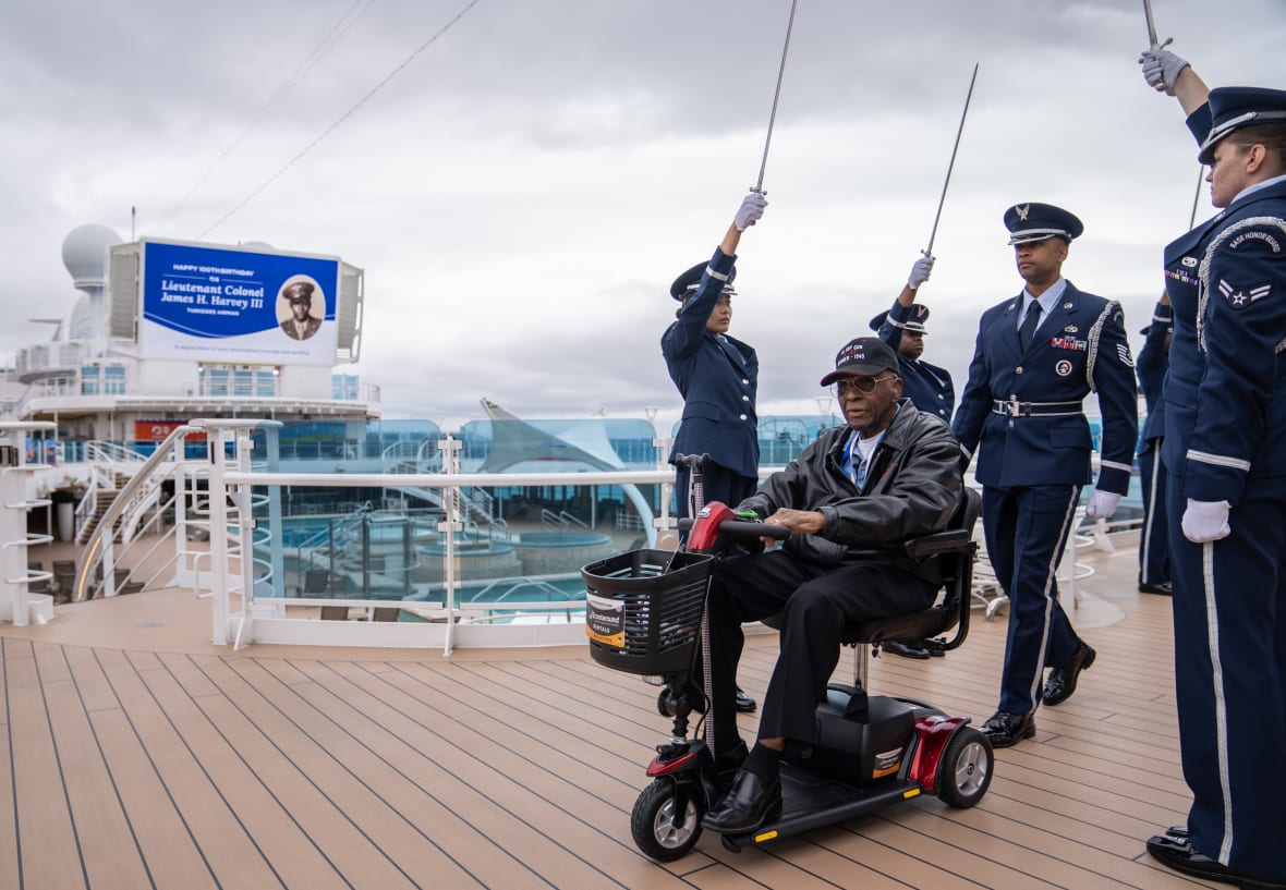 Tuskegee Airman celebrates 100th birthday by embarking on a cruise