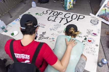 Activists protest Atlanta’s “Cop City,” which they say will worsen environmental damage in a poor, majority-Black area